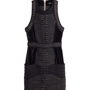 *sold out* Balmain black rope dress velvet size 10
